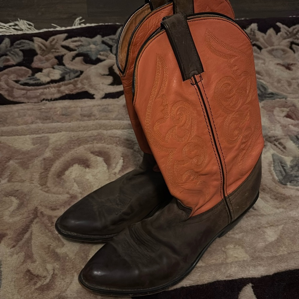 Road Wolf Western Snip Toe Cowboy Boots size 8.5M